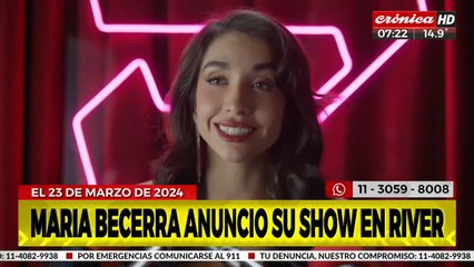 María Becerra se convertirá en la primera mujer argentina en brindar un show en River