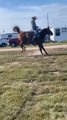 Horse Starts Running in Circles Abruptly and Makes Rider Fall