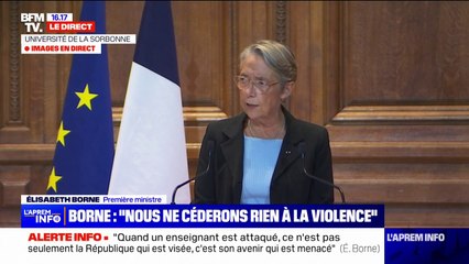 Remise du prix Samuel Paty: "Face au drame que nous venons de vivre, cette cérémonie a une résonance particulière", affirme Élisabeth Borne