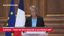 Élisabeth Borne : «Rien ne peut résister à un peuple uni»