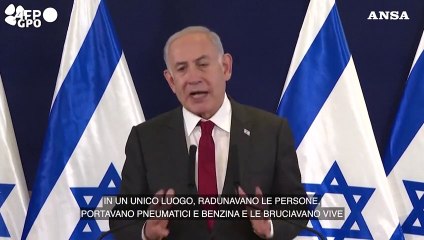 Israele, Netanyahu: "Ogni membro di Hamas e' un uomo morto"