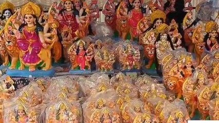 बड़वानी: नवरात्रि से पहले सजा मां दुर्गा की मूर्तियों से बाजार,व्यापारियों में उत्साह