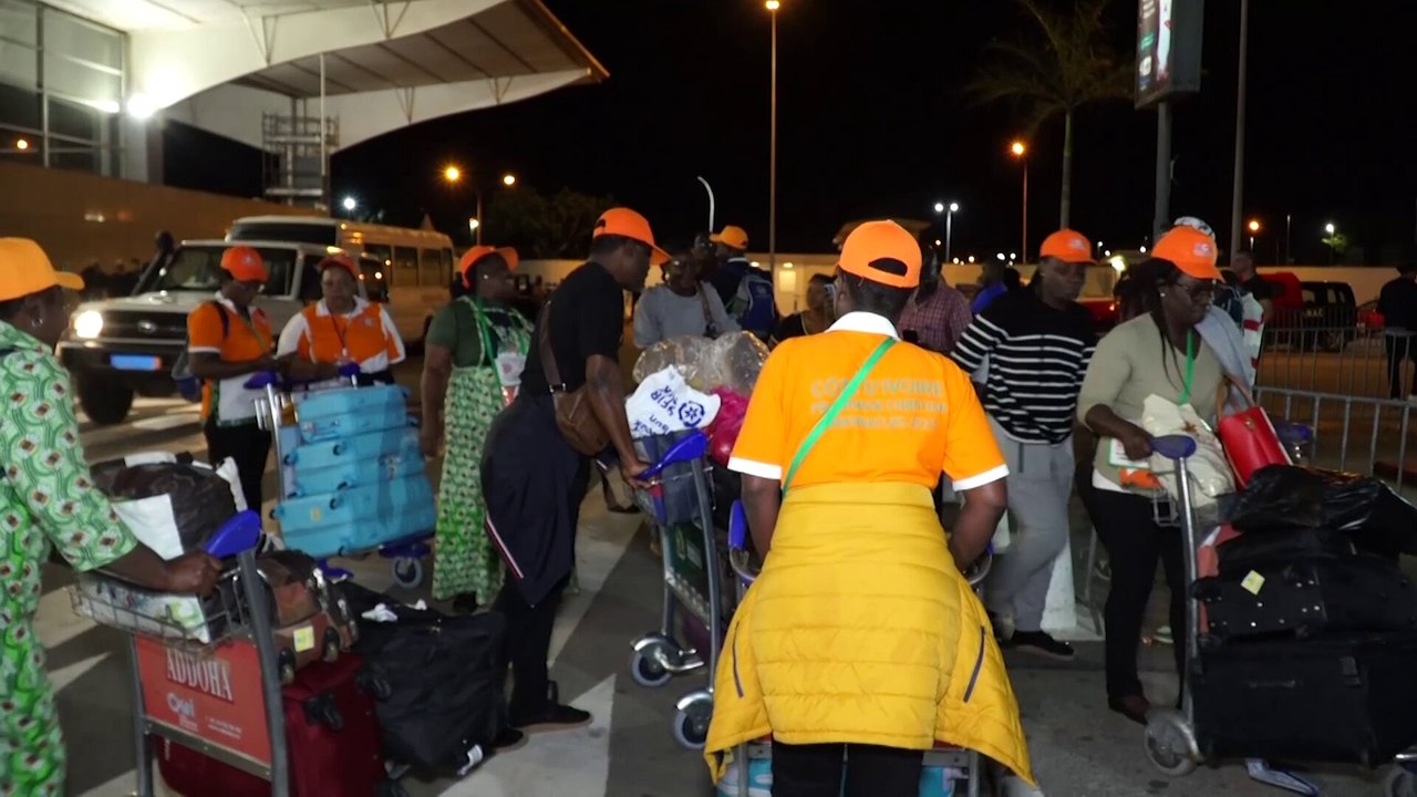 106 pèlerins ivoiriens de retour d'Israël où il y a la  guerre