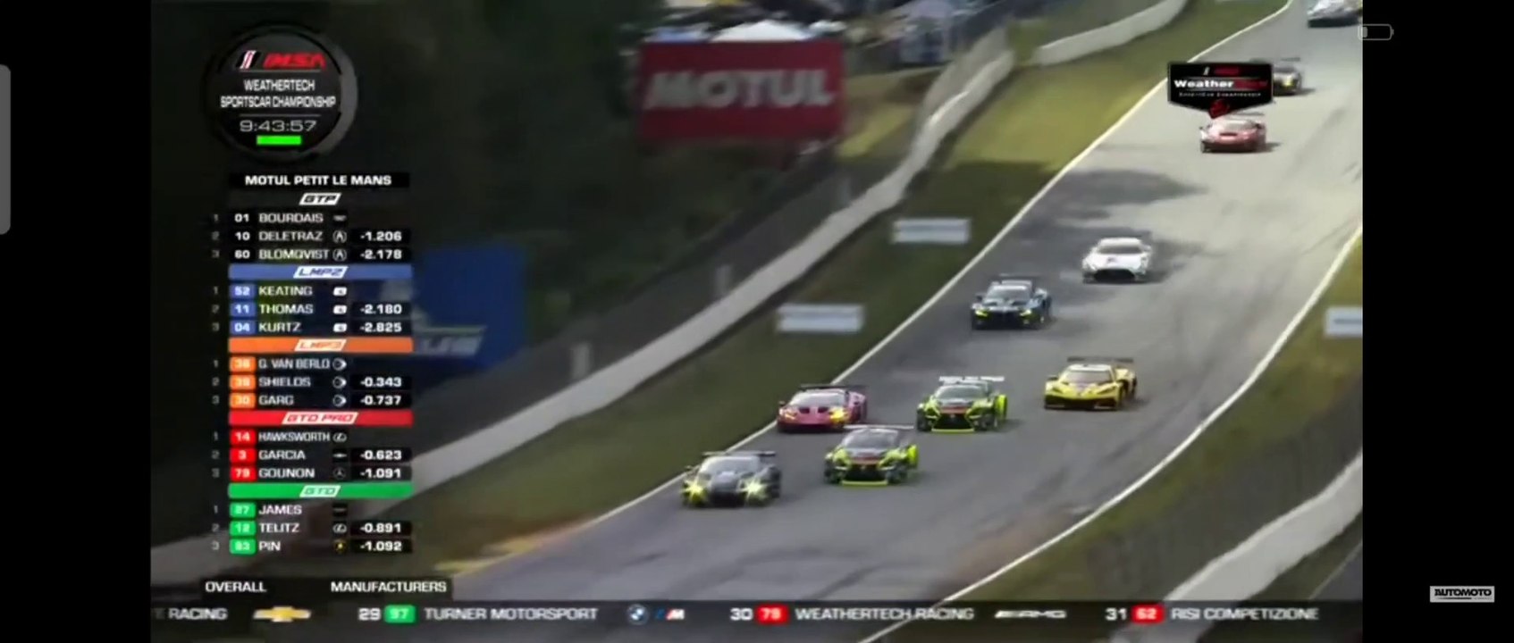 IMSA 2023 Petit Le Mans Race Great Battle GTD and GTD Pro