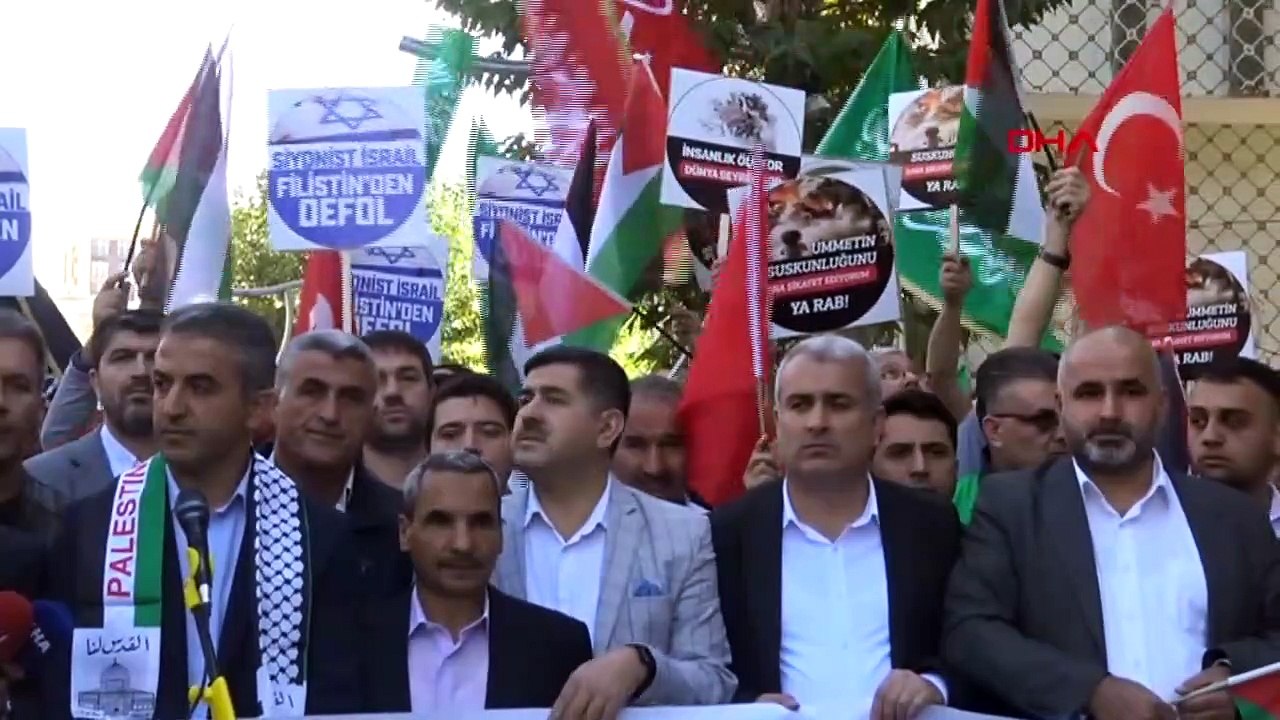 Les organisations non gouvernementales protestant contre Israël à Şırnak et Mardin ont appelé au soutien à la Palestine