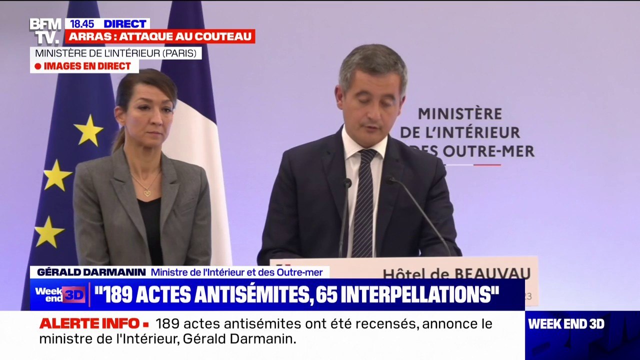Antisémitisme/Soutien au terrorisme: Gérald Darmanin annonce avoir "dressé onze article 40" concernant des associations et des individus