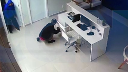 Imagens registram furto em empresa no Centro de Cascavel