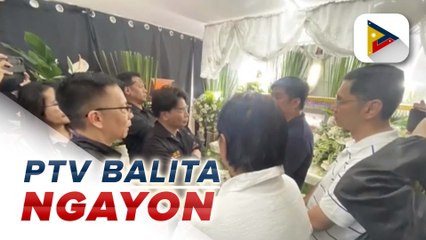 Mga opisyal ng DMW at OWWA, dumalaw sa burol ng OFW na si Marjorette Garcia