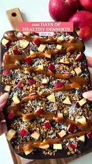 Apple caramel chocolate dessert