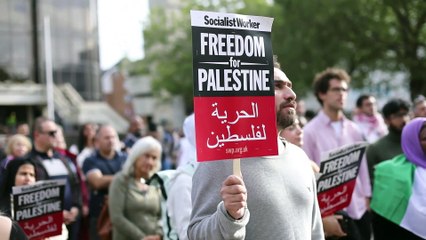 March for Palestine protest at Portsmouth Guildhall