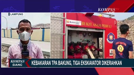 3 Ekskavator Diterjunkan untuk Menghalau Penyebaran Api di TPA Bakung Lampung