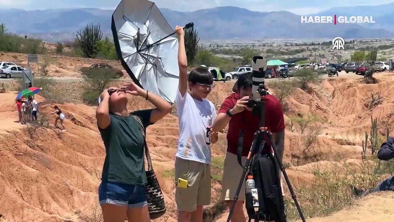 Halkalı Güneş tutulması böyle gözlemlendi