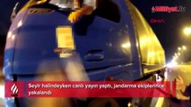 İstanbul'da skandal görüntü! Jandarma canlı yayına bağlandı, yine durmadı