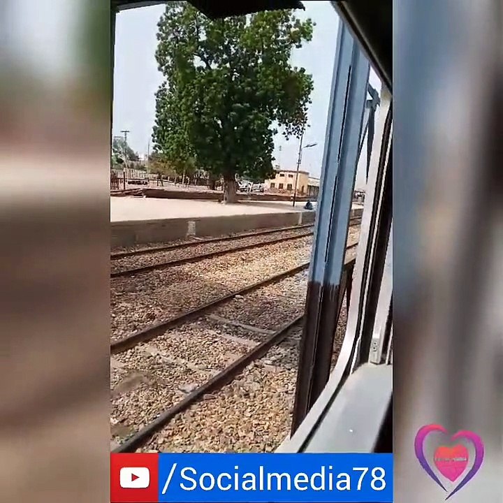 Train at Railway station.