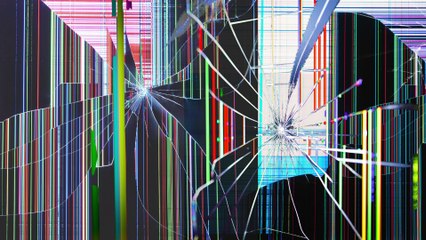 Best of April Fools': 4K UHD Video with Cracked TV Screen Effect