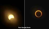 Veja imagens do Eclipse solar anular de cidades do Litoral ao Sertão da Paraíba