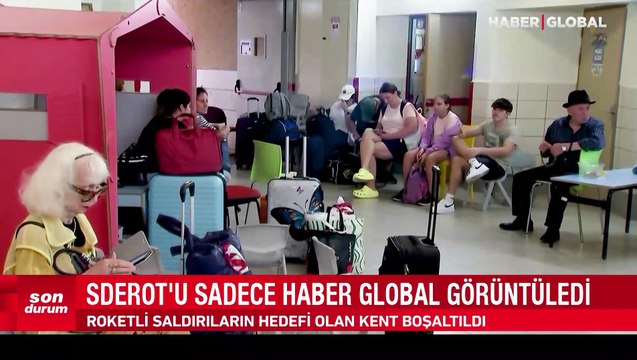 Sderot'a roketli saldırı anı kamerada! Haber Global hayalet kenti görüntüledi