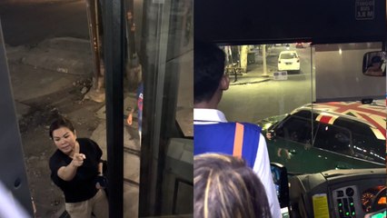 Detik-detik Emak-emak Nekat Adang Bus TransJakarta, Diduga Tak Terima Mini Coopernya Lecet