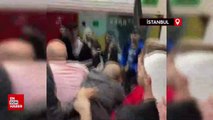 Metroda tartıştığı kadın yolcuya vuran şahsa vatandaş tepkisi