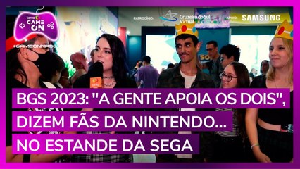 BGS 2023: "A gente apoia os dois", dizem fãs da Nintendo... no estande da Sega