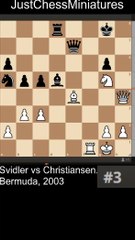 Svidler vs Christiansen, 2003. Damiano´s Knight checkmate