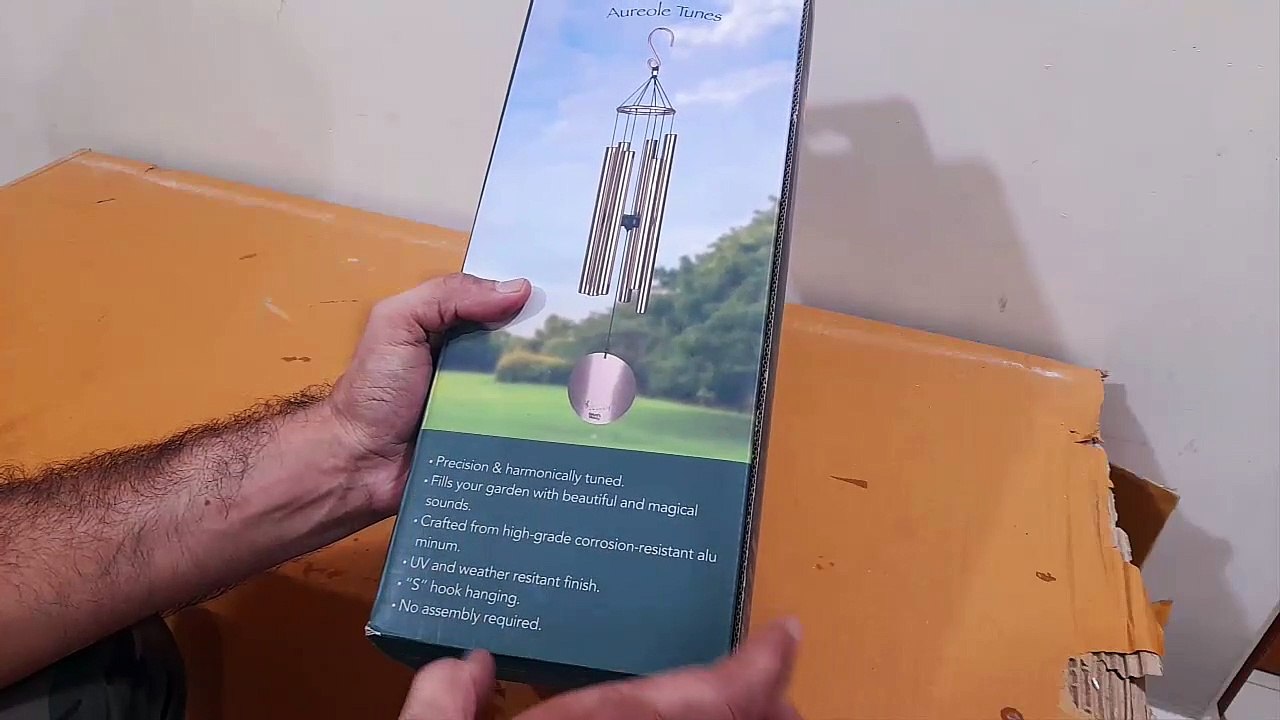 Unboxing and Review of Aluminium 6 Tubes Wind Chimes Bells Windchime for Garden Yard Decors Golden Yard, Garden and Outdoor Living