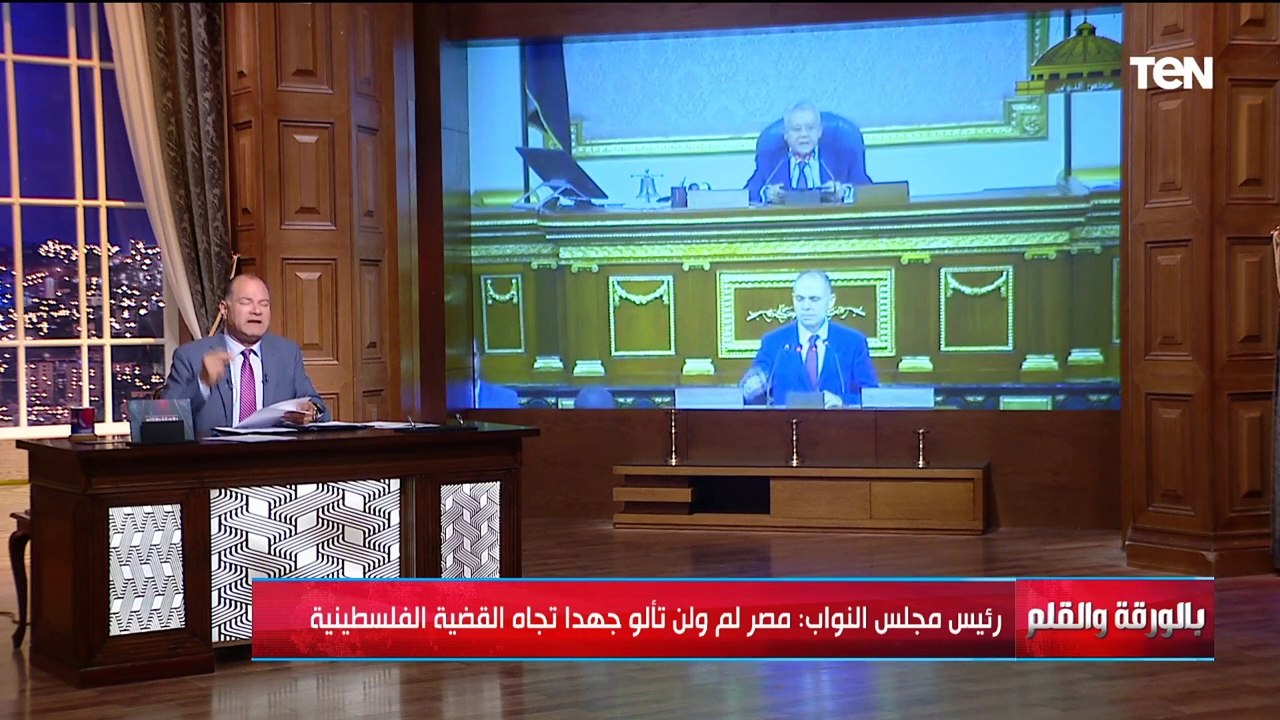 رسالة قوية من رئيس مجلس النواب بشأن القضية الفلسطينية.. والديهي يعلق: كلمات ما بعدها كلمات