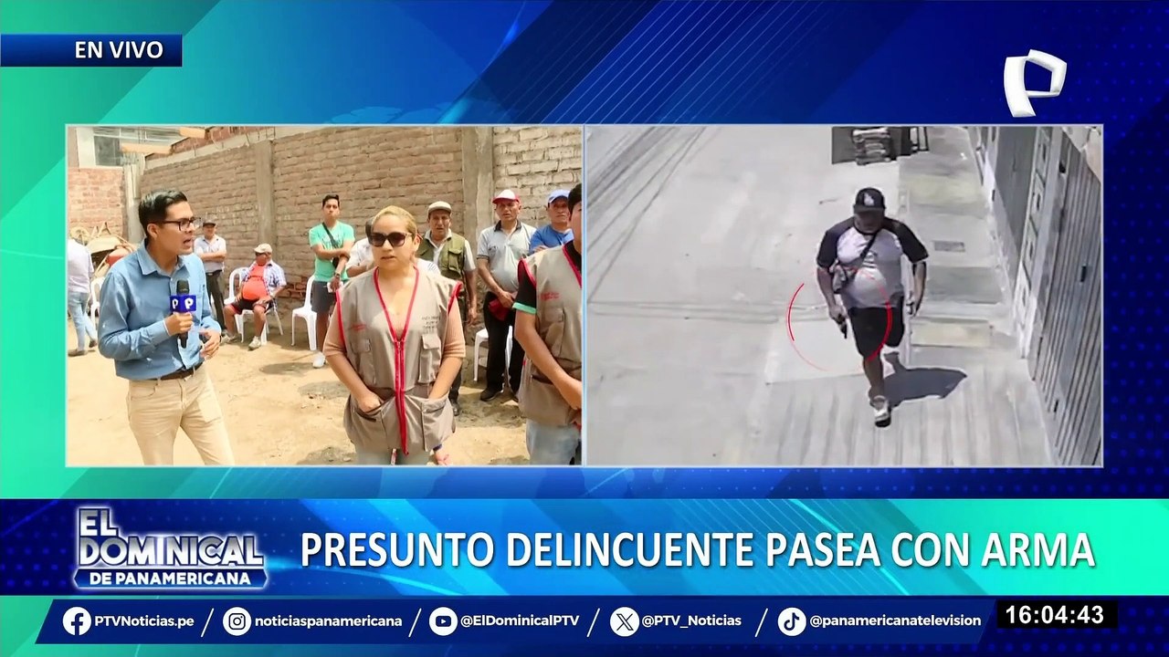 Delincuente atemoriza a vecinos al pasear con arma por las calles de SJL