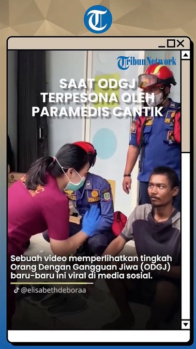 VIRAL, ODGJ di Bekasi Terpesona Disalami Paramedis Cantik saat Dievakuasi Petugas Damkar