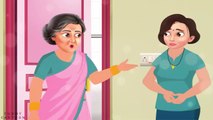 Saas bahu me zhagda - ek washroom - chalak budiyan - Saas Bahu Ka Bathroom  - moral stories