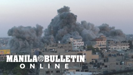 Clouds of smoke over Rafah after Israeli strike