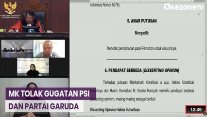 Tok! MK Juga Tolak Gugatan Batas Usia Capres-Cawapres dari PSI dan Partai Garuda