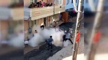 Gelin almayan gelen damada yangın tüplü müdahale