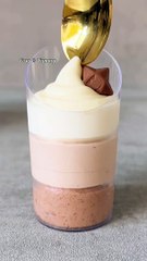 Triple chocolate mousse dessert shots