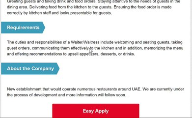 waiter jobs - dubai - uae - hotel jobs, restaurant jobs