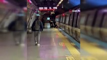 Mecidiyeköy metrosunda korku dolu anlar: Raylara düşen genç son anda kurtarıldı