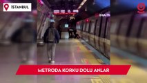 Mecidiyeköy metrosunda korku dolu anlar: Raylara düşen genç son anda kurtarıldı