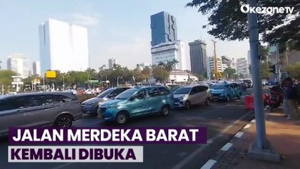 Sempat Ditutup akibat Demo di MK, Jalan Merdeka Barat Kembali Dibuka