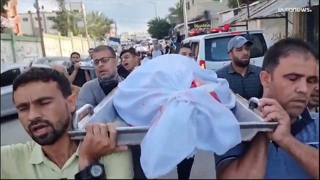 شاهد: تشييع جثامين بعض ضحايا القصف الإسرائيلي على غزة