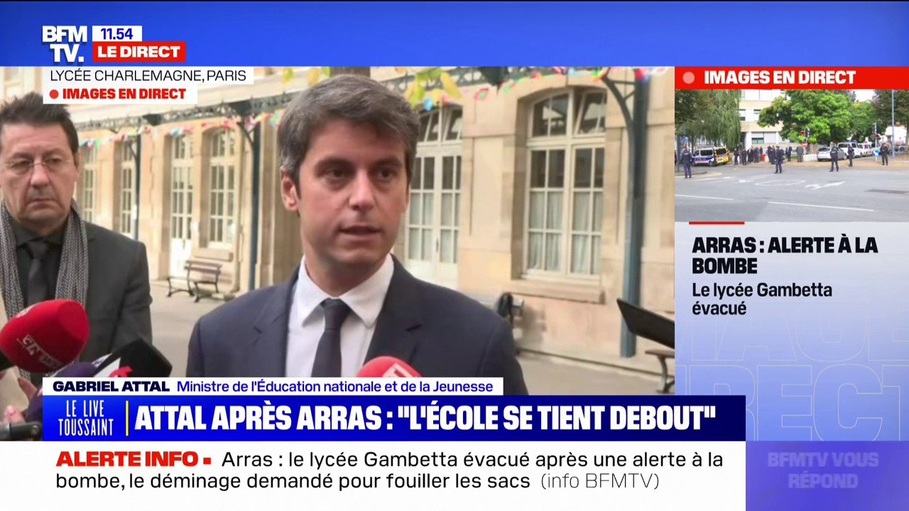 Enseignant tué à Arras: selon Gabriel Attal, "1 enseignant sur 2 déclare s'être autocensuré par crainte de représailles"