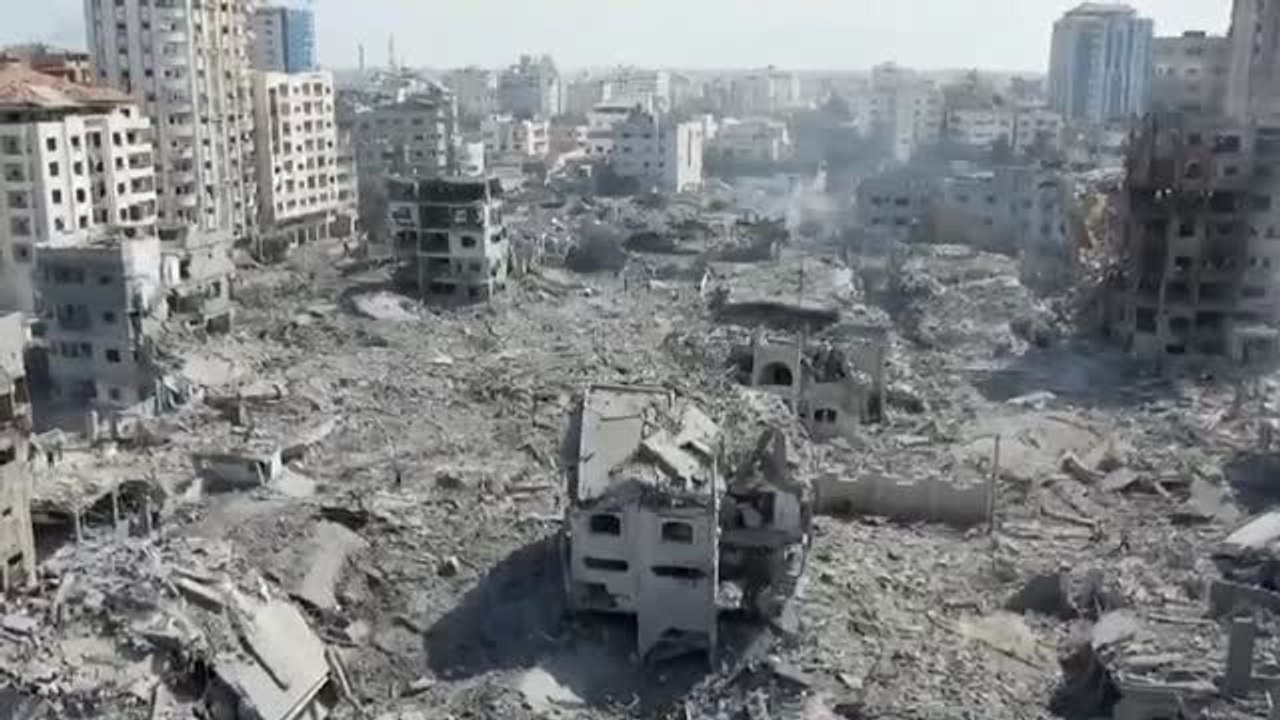 La destrucción en Gaza después de diez días de bombardeos