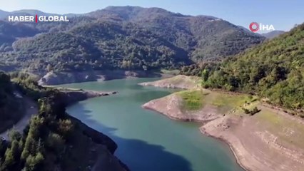 Yağışlar olmayınca Yuvacık Barajı'nda su seviyesi düştü