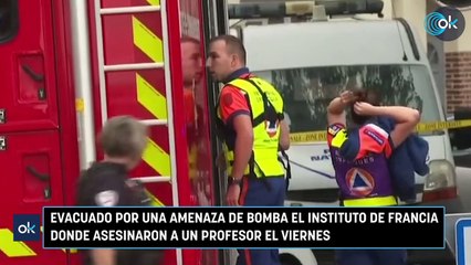 Evacuado por una amenaza de bomba el instituto de Francia donde asesinaron a un profesor el viernes