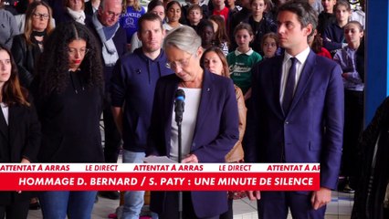 Attentat à Arras : la minute de silence et l'hommage à Dominique Bernard et Samuel Paty