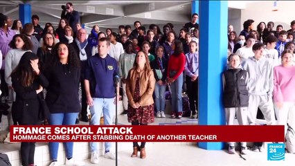 French schools hold minute of silence for murdered teacher