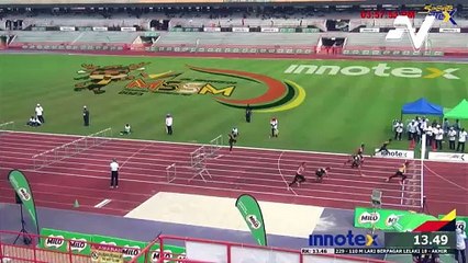 Muhammad Hazriq Cik Mat Kilau pecah rekod Sekolah Sekolah ASEAN dalam acara 110m Lari Berpagar