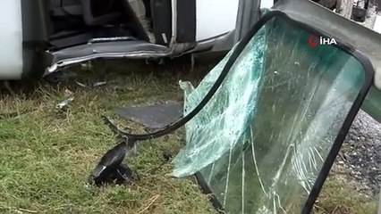 Camion renversé sur l'autoroute Büyükçekmece E-5