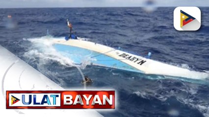 Filipino fishing boat na binangga ng foreign ship sa Pangasinan, narekober na ng PCG