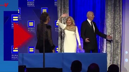 President Biden Was Interrupted During His Human Rights Campaign Speech