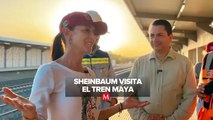 Claudia Sheinbaum visita obra de Tren Maya en Yucatán; “un símbolo del renacimiento de México”